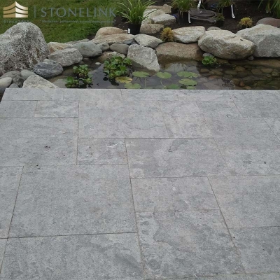 Blue limestone pavers