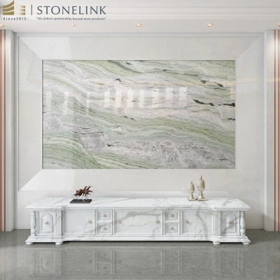 Raggio Verde marble slab