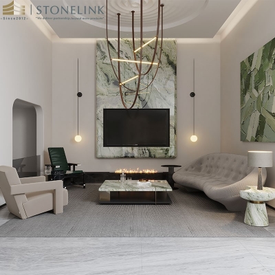 Raggio Verde marble tile