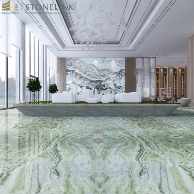 Raggio Verde marble block