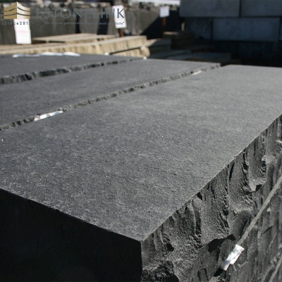 Black basalt paving stone