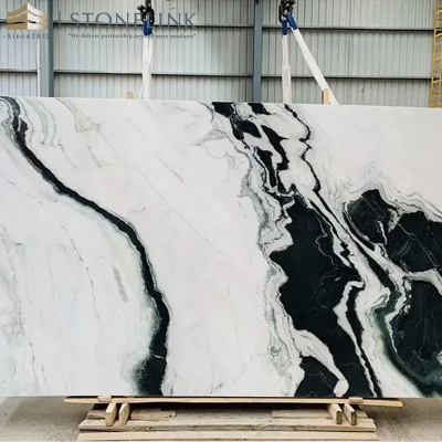 Panda white marble slab
