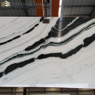 Panda white marble slab