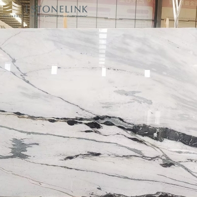 Panda white marble slab