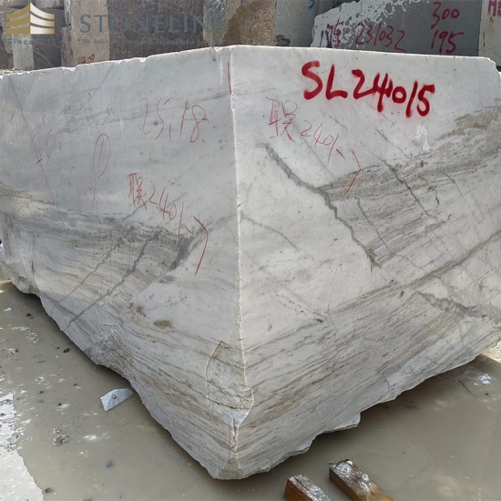 Bianco Oro marble block
