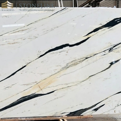 Oriental Calacatta White marble slab