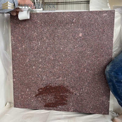 Indian red granite leathered pavers