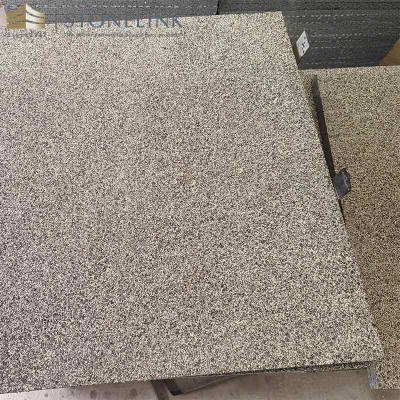 G612 grey granite bush-hammered stone pavers