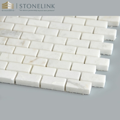 Bianco White mini brick marble mosaic