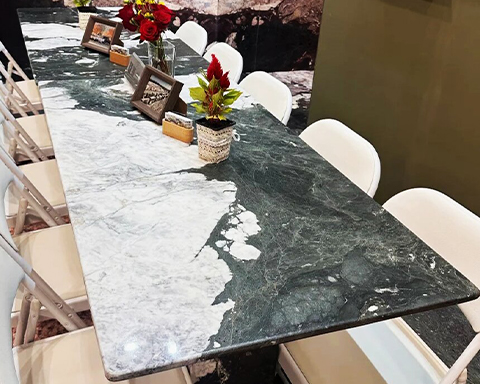 Marmo verde panda di STONELINK: analisi professionale e confronto con pietre verde-bianche simili